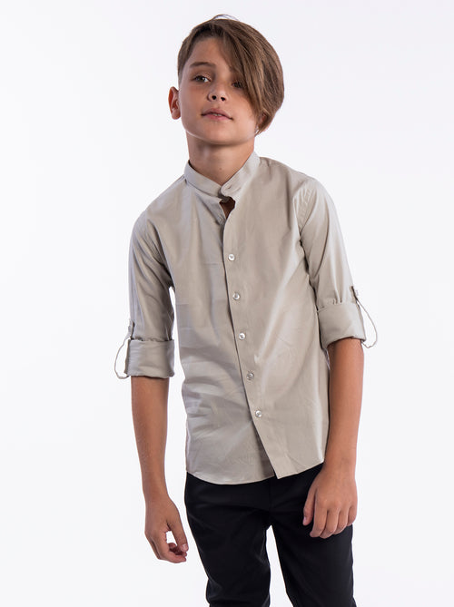 FASHION BUTTONNED SHIRTS Camel / 14