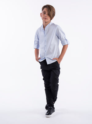 FASHION BUTTONNED SHIRTS Light Blue / 14