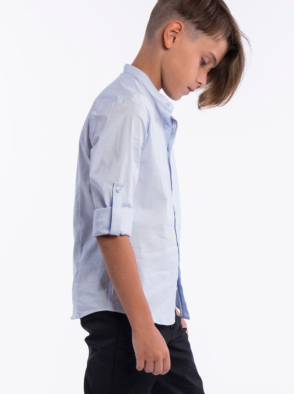 FASHION BUTTONNED SHIRTS Light Blue / 14