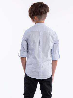 FASHION BUTTONNED SHIRTS Light Blue / 14