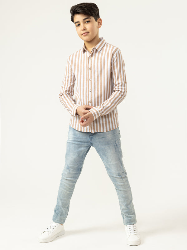 FASHION BUTTONNED SHIRTS Camel / 5