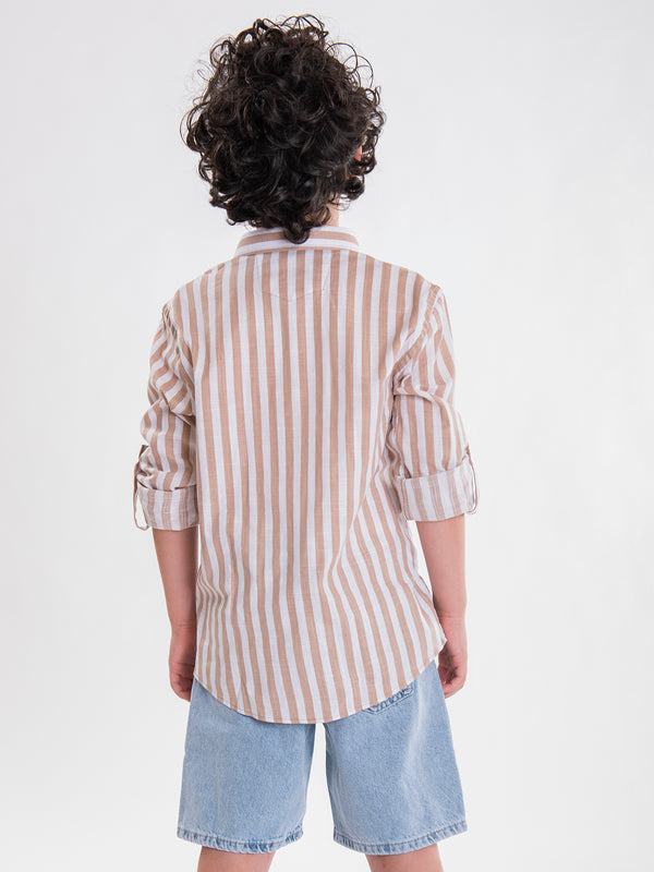 FASHION BUTTONNED SHIRTS Camel / 5