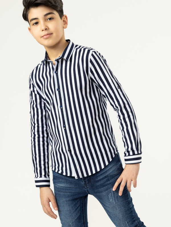 FASHION BUTTONNED SHIRTS Blue / 14