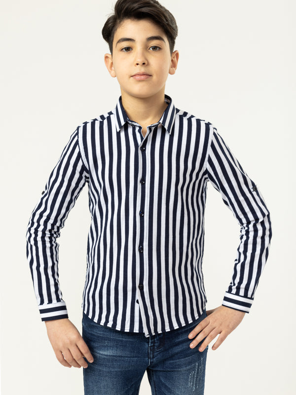 FASHION BUTTONNED SHIRTS Blue / 14