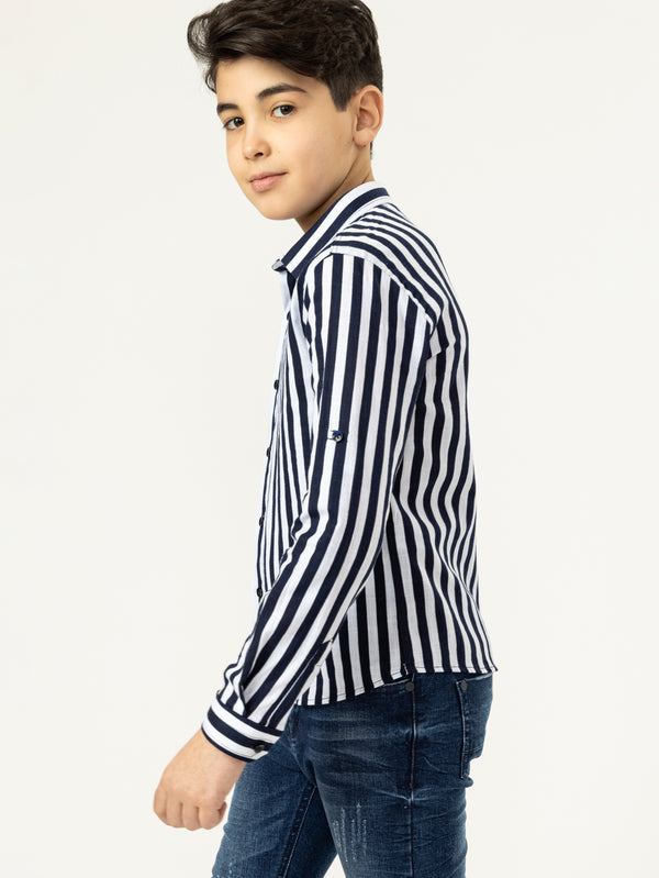 FASHION BUTTONNED SHIRTS Blue / 14
