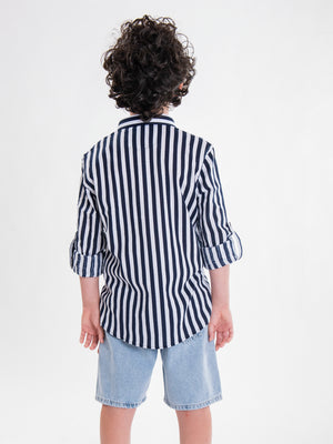 FASHION BUTTONNED SHIRTS Blue / 14