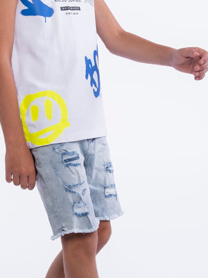JEANS BERMUDA Light Blue / 14
