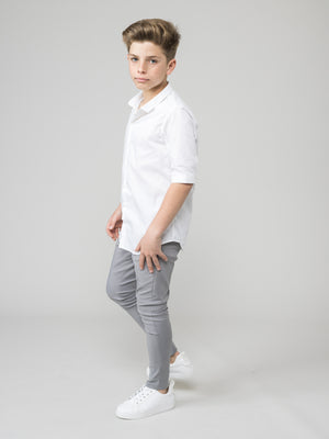 TAILORED PANTS Light Gray / 14