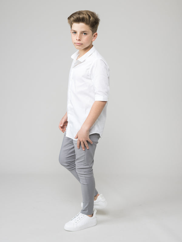 TAILORED PANTS Light Gray / 14