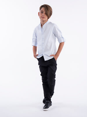 FASHION BUTTONNED SHIRTS Light Blue / 14