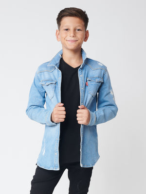 DENIM SHIRT Light Blue / 14