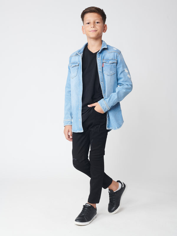 DENIM SHIRT Light Blue / 14