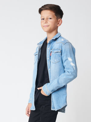 DENIM SHIRT Light Blue / 14