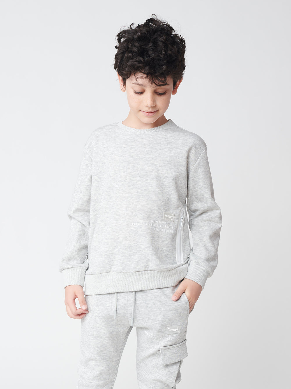 FASHION SET TOP Grey Melange / 14