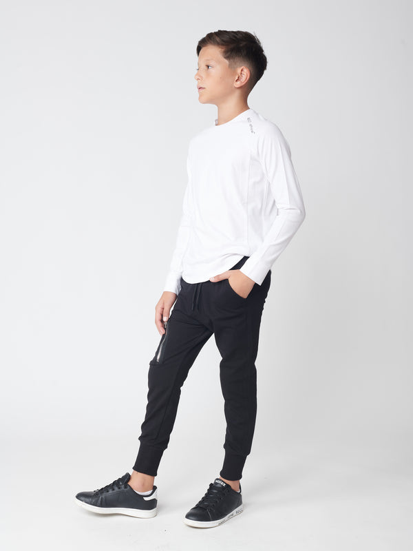 BASIC + LONG SLEEVE T White / 14