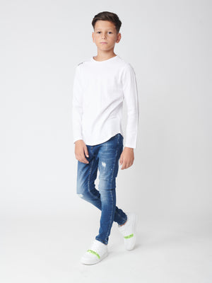 BASIC + LONG SLEEVE T White / 14