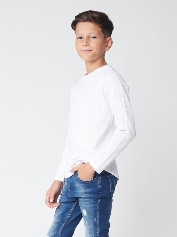 BASIC + LONG SLEEVE T White / 14