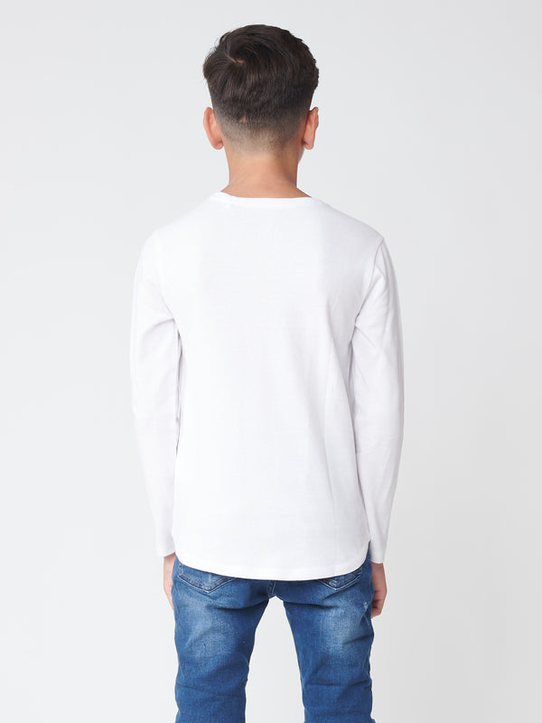 BASIC + LONG SLEEVE T White / 14