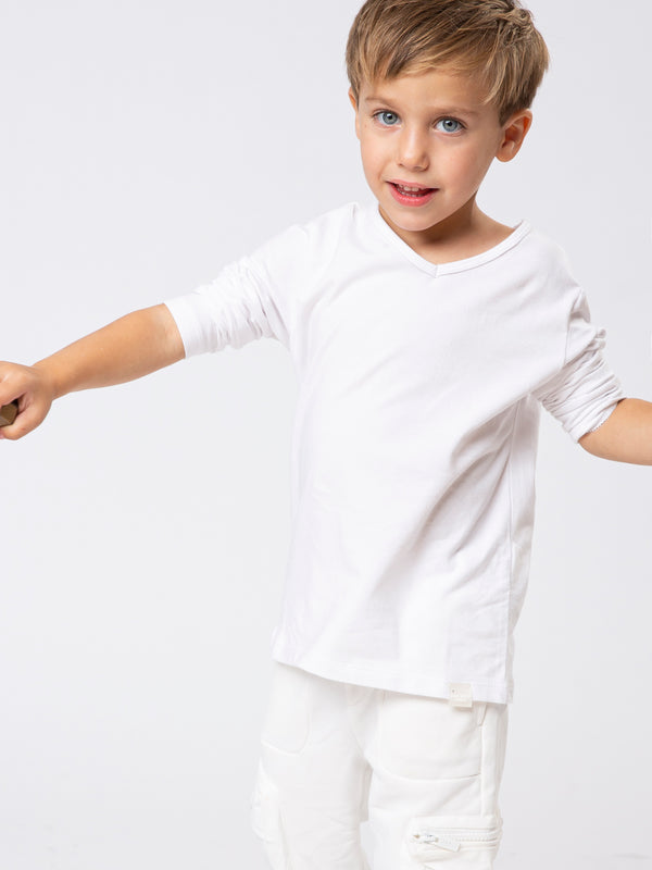 BASIC LONG SLEEVE T White / 14