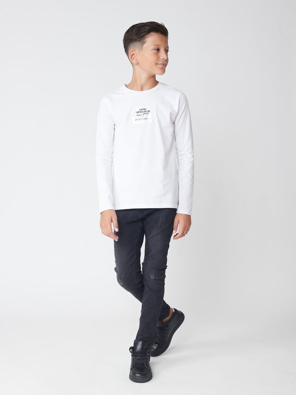 LONG SLEEVE T White / 14