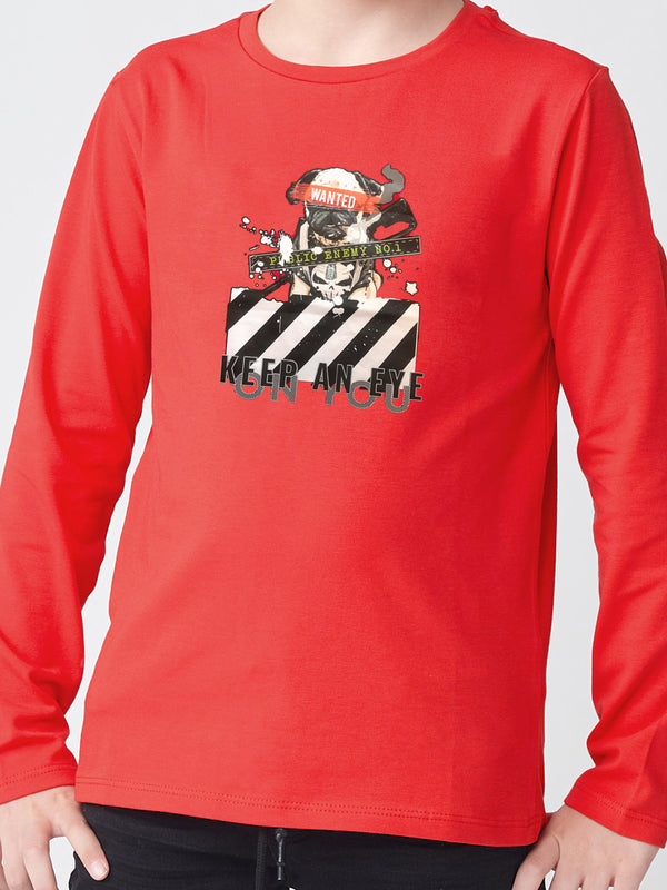 LONG SLEEVE T Red / 14