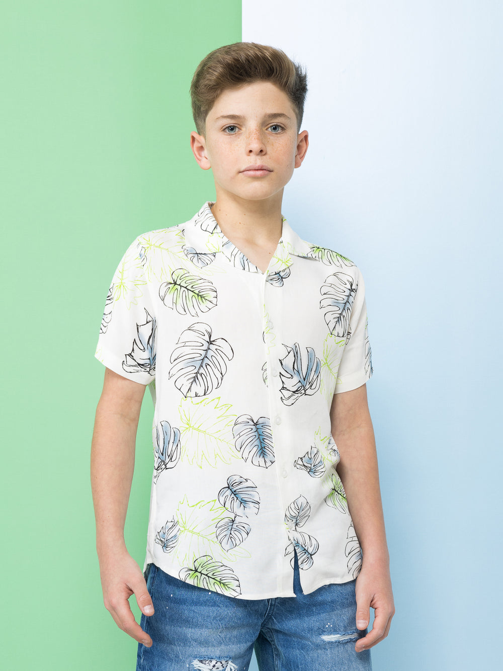 SHORT WOVEN SHIRT White / 14