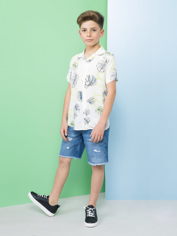 SHORT WOVEN SHIRT White / 14
