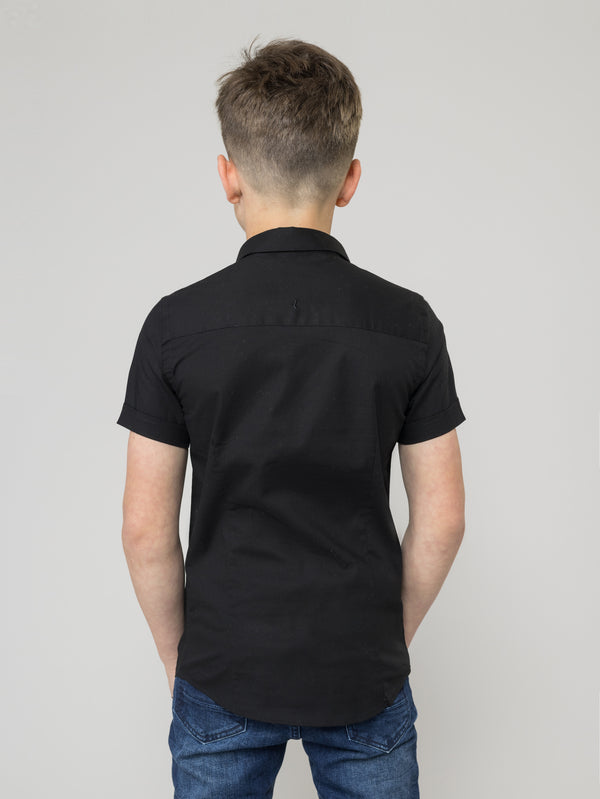 SHORT WOVEN SHIRT Black / 14