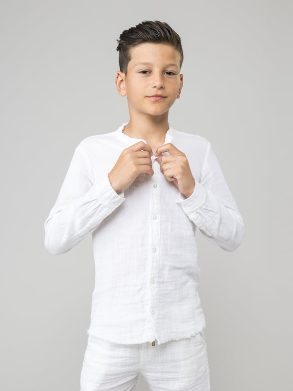 FASHION BUTTONNED SHIRTS White / 14