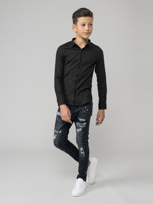 PREMIUM WOVEN SHIRTS Black / 14