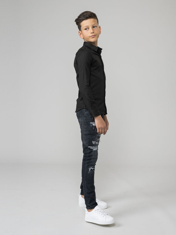 PREMIUM WOVEN SHIRTS Black / 14