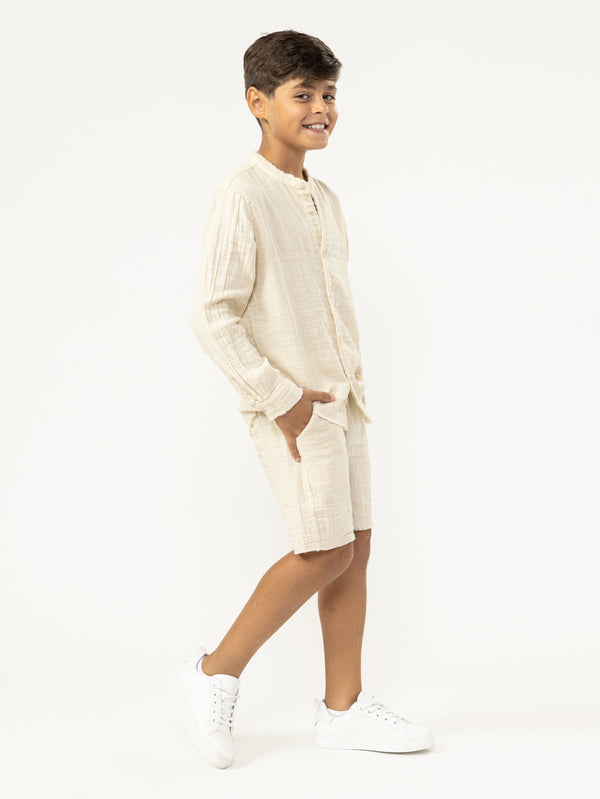 WOVEN BERMUDA Beige / 14