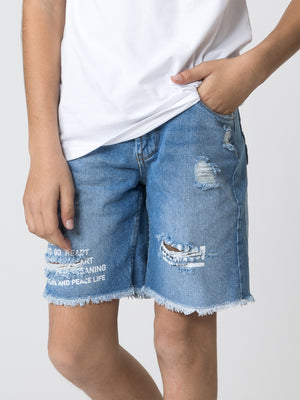 JEANS BERMUDA Blue / 14