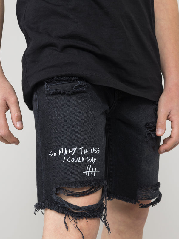 JEANS BERMUDA Black / 14