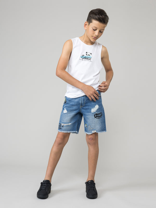 JEANS BERMUDA Blue / 14