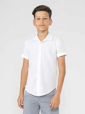 SHORT WOVEN SHIRT White / 14