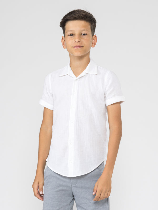 SHORT WOVEN SHIRT White / 14