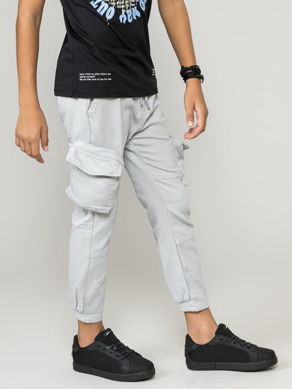 WOVEN PANTS Silver / 14