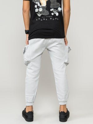 WOVEN PANTS Silver / 14