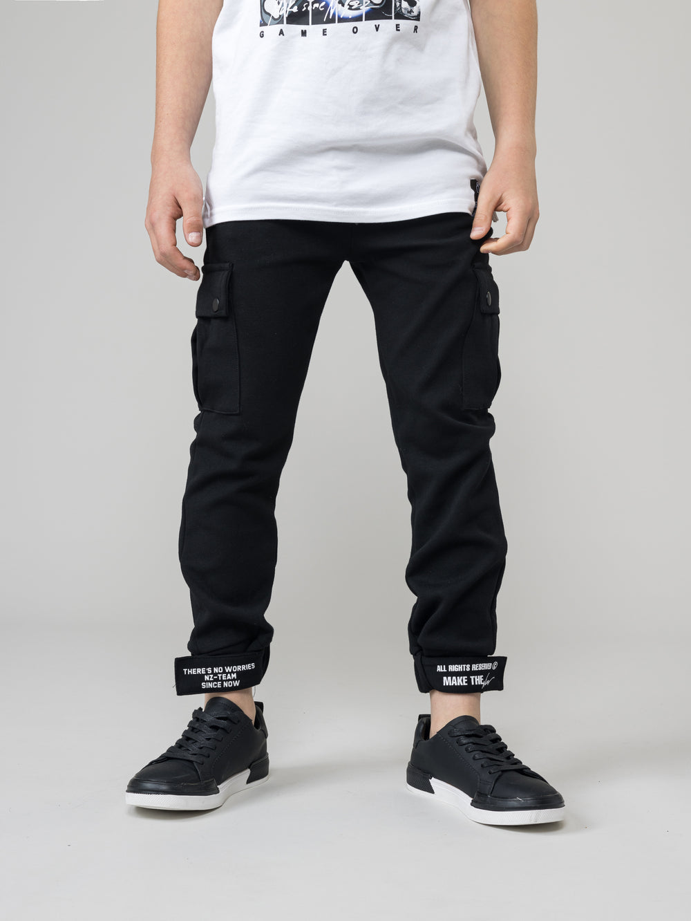 WOVEN PANTS Black / 14