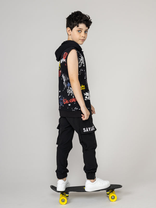 WOVEN PANTS Black / 14