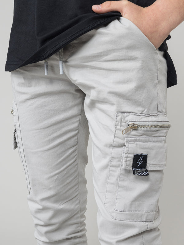 WOVEN PANTS Silver / 14