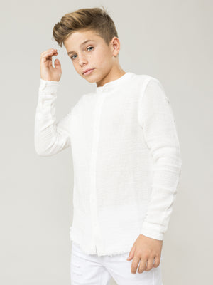 FASHION BUTTONNED SHIRTS Cream / 14