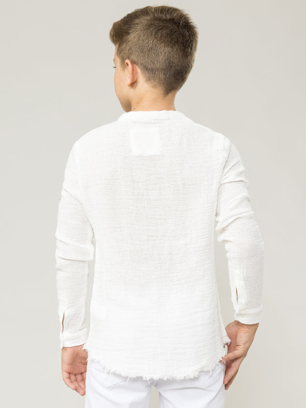 FASHION BUTTONNED SHIRTS Cream / 14