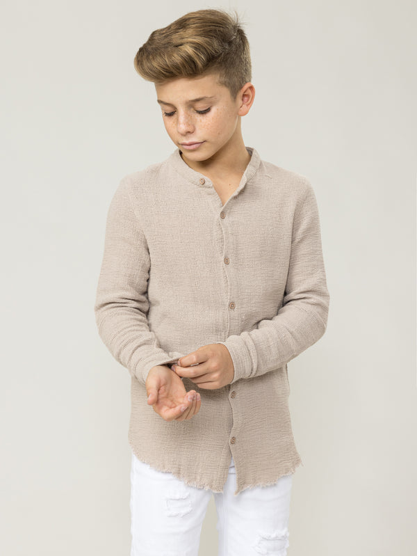 FASHION BUTTONNED SHIRTS Camel / 14