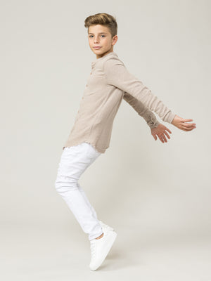 FASHION BUTTONNED SHIRTS Camel / 14