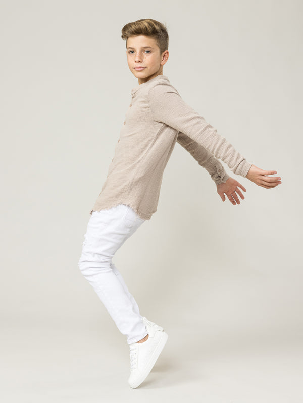 FASHION BUTTONNED SHIRTS Camel / 14
