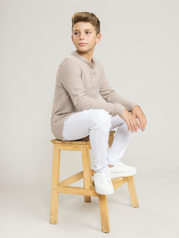 FASHION BUTTONNED SHIRTS Camel / 14