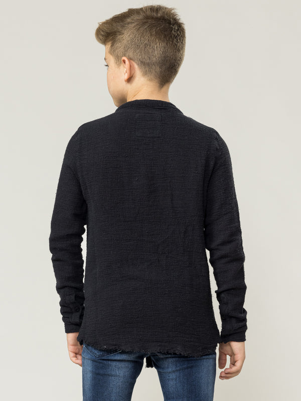 FASHION BUTTONNED SHIRTS Black / 14