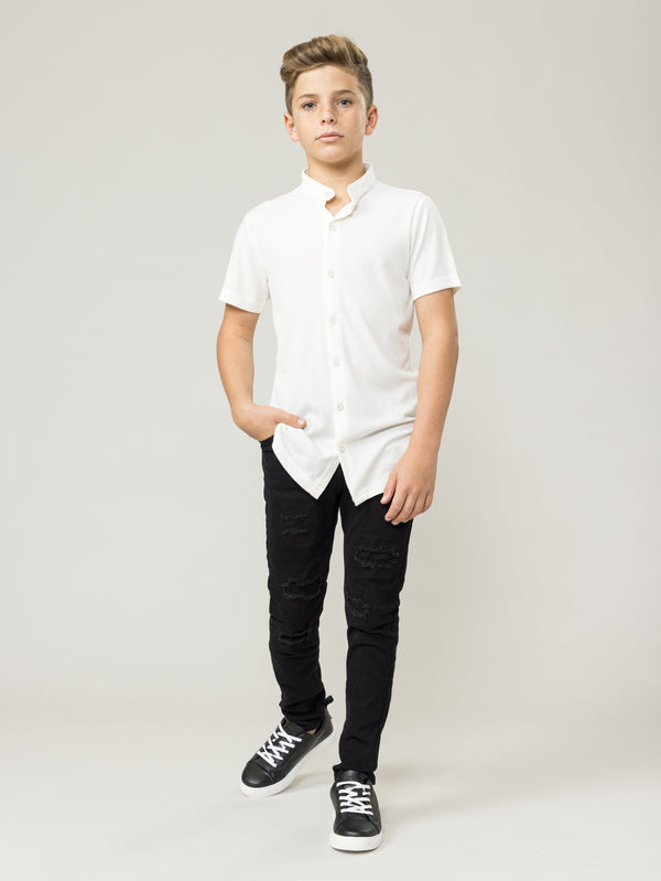FASHION BUTTONNED SHIRTS Cream / 14